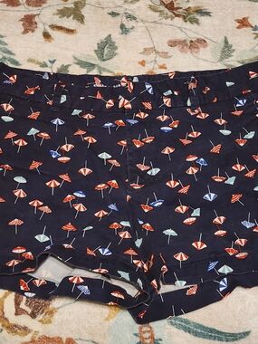 GAP Navy Umbrella-Print Summer Jean Shorts